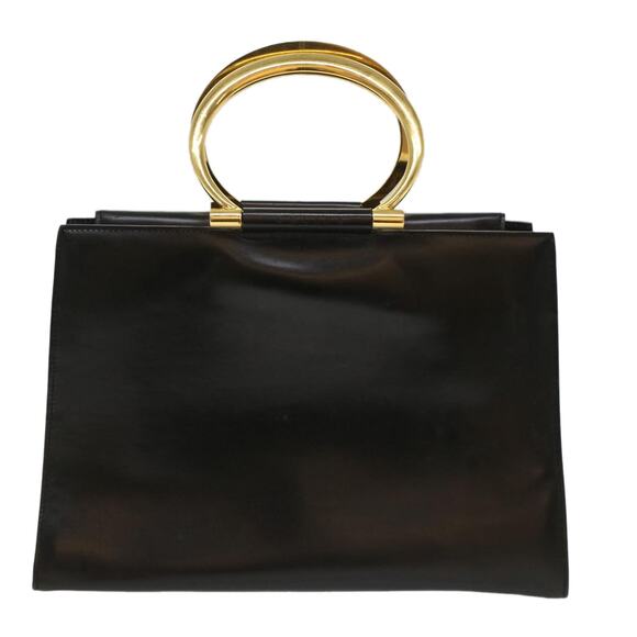 CELINE Hand Bag Leather Black - Picture 2 of 12